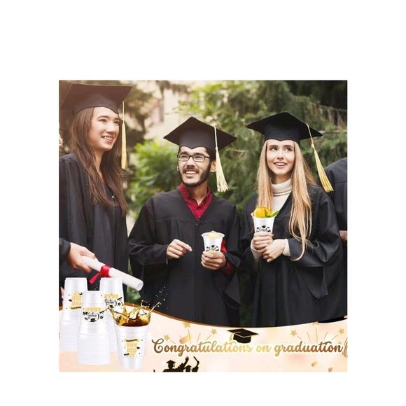 36 Pcs 2025 Graduation Plastic Cups 16 oz Congrats Grad Stadium Cups Bulk... - Picture 4 of 7